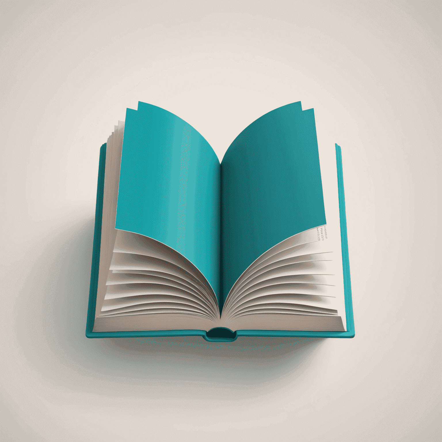 deforride Logo - Ein modernes, stilisiertes Buch-Symbol in Teal-Farbe